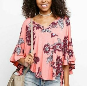 Free People boho oversized top NWT sz small *K